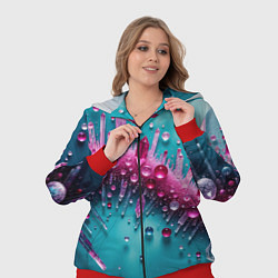 Женский 3D-костюм Розовые кристаллы, цвет: 3D-красный — фото 2