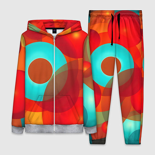 Женский костюм Оптическая абстракция с кругами / 3D-Меланж – фото 1