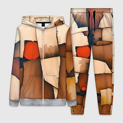 Женский 3D-костюм Фрагментированная композиция, цвет: 3D-меланж