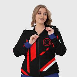 Женский 3D-костюм Nirvana текстура полосы, цвет: 3D-синий — фото 2