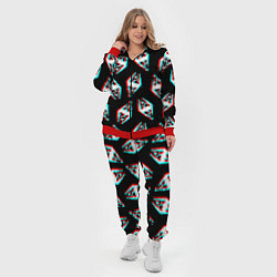 Женский 3D-костюм Skyrim glitch logo patten, цвет: 3D-красный — фото 2