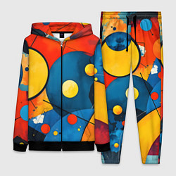 Женский 3D-костюм Динамичный красочный паттерн, цвет: 3D-черный