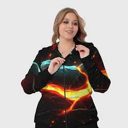 Женский 3D-костюм Лава в черной текстуре, цвет: 3D-черный — фото 2