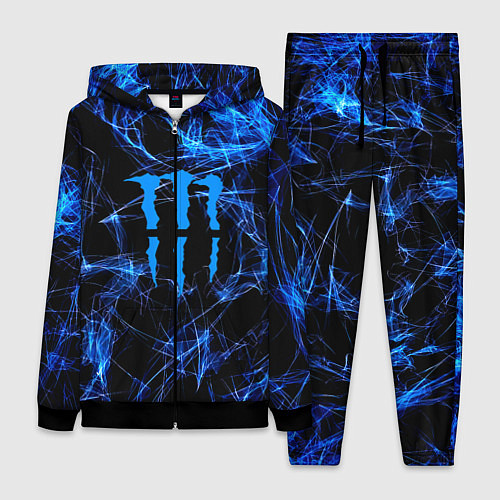 Женский костюм Monster energy искры дымы / 3D-Черный – фото 1