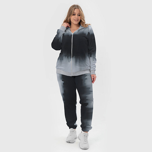 Женский костюм Разводы черной краски / 3D-Меланж – фото 4