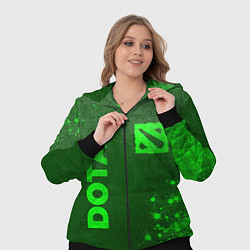 Женский 3D-костюм Dota - green gradient вертикально, цвет: 3D-черный — фото 2