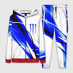 Женский 3D-костюм Monster energy линии абстракции, цвет: 3D-красный