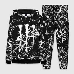 Женский костюм Monster energy белые штрихи краско