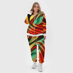 Женский 3D-костюм Жаркая полосатая абстракция, цвет: 3D-белый — фото 2