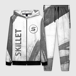 Женский 3D-костюм Skillet - white gradient вертикально, цвет: 3D-черный