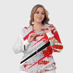 Женский 3D-костюм Color white red, цвет: 3D-белый — фото 2