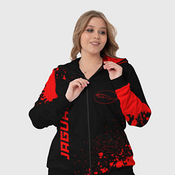 Женский 3D-костюм Jaguar - red gradient вертикально, цвет: 3D-черный — фото 2