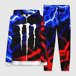 Женский костюм Monster energy молнии неон