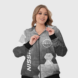 Женский 3D-костюм Nissan - grey gradient вертикально, цвет: 3D-черный — фото 2