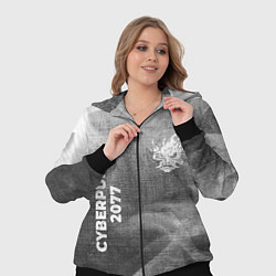Женский 3D-костюм Cyberpunk 2077 - grey gradient вертикально, цвет: 3D-черный — фото 2