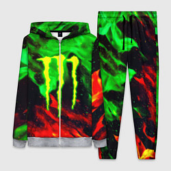 Женский 3D-костюм Monster energy огонь лого, цвет: 3D-меланж