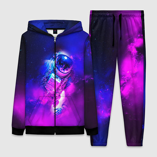Женский костюм Космонавт среди облаков / 3D-Черный – фото 1