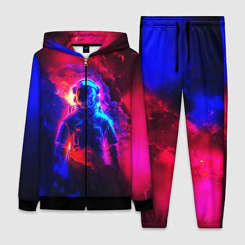 Женский костюм Космонавт в пламени / 3D-Черный – фото 1