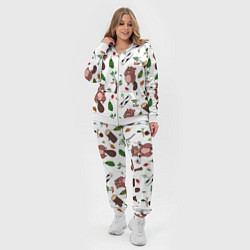 Женский 3D-костюм Бобер и полено, цвет: 3D-белый — фото 2