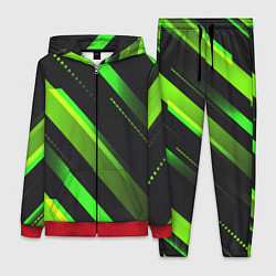Женский 3D-костюм Color black green, цвет: 3D-красный