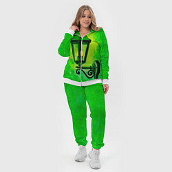 Женский 3D-костюм Уличный зелёный фонарь, цвет: 3D-белый — фото 2