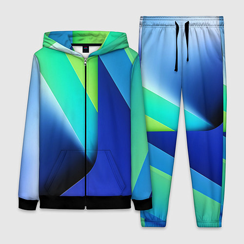 Женский костюм Color blue green / 3D-Черный – фото 1