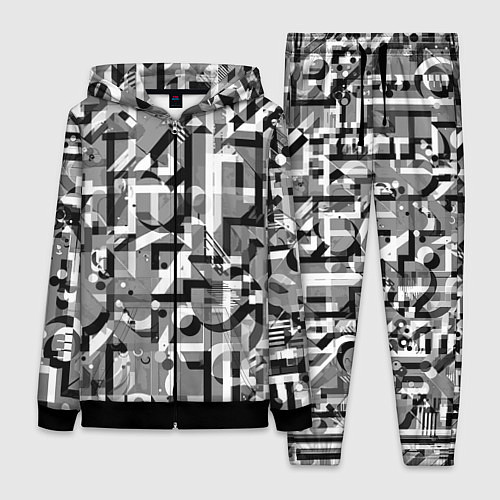 Женский костюм Серый объёмный эффект / 3D-Черный – фото 1