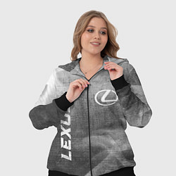 Женский 3D-костюм Lexus - grey gradient вертикально, цвет: 3D-черный — фото 2