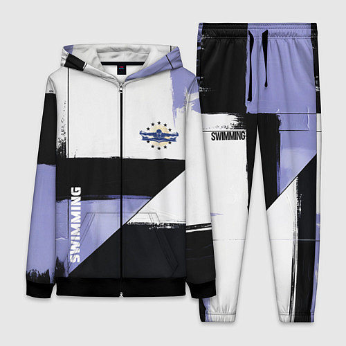 Женский костюм Плавание спортивное / 3D-Черный – фото 1