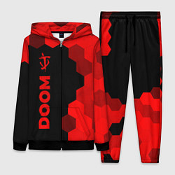 Женский 3D-костюм Doom - red gradient по-вертикали, цвет: 3D-черный