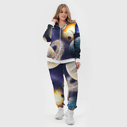 Женский 3D-костюм Парад планет, цвет: 3D-белый — фото 2