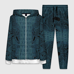 Женский 3D-костюм Руны и скандинавская татуировка Одина, цвет: 3D-белый