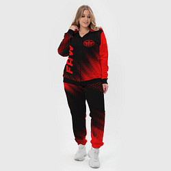 Женский 3D-костюм FAW - red gradient вертикально, цвет: 3D-черный — фото 2