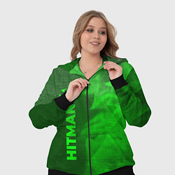 Женский 3D-костюм Hitman - green gradient по-вертикали, цвет: 3D-черный — фото 2