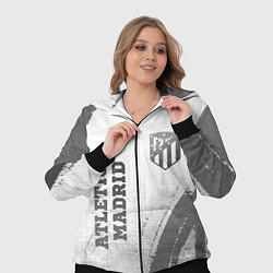 Женский 3D-костюм Atletico Madrid - white gradient вертикально, цвет: 3D-черный — фото 2