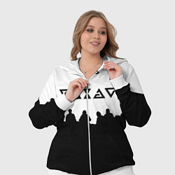 Женский 3D-костюм Ведьмак силуэты людей, цвет: 3D-белый — фото 2