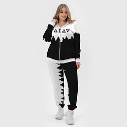 Женский 3D-костюм Ведьмак силуэты людей, цвет: 3D-белый — фото 2