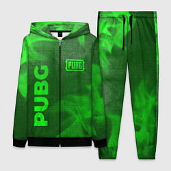 Женский 3D-костюм PUBG - green gradient вертикально, цвет: 3D-черный