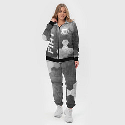 Женский 3D-костюм Fiat - grey gradient вертикально, цвет: 3D-черный — фото 2