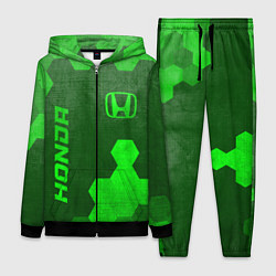 Женский 3D-костюм Honda - green gradient вертикально, цвет: 3D-черный