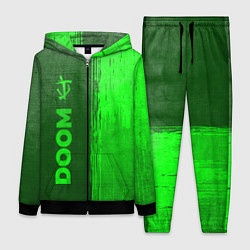Женский 3D-костюм Doom - green gradient по-вертикали, цвет: 3D-черный