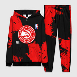 Женский 3D-костюм Atlanta Hawks black and red, цвет: 3D-черный