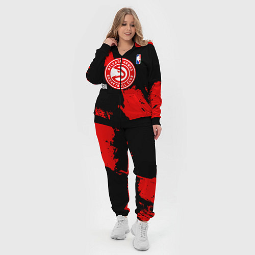 Женский костюм Atlanta Hawks black and red / 3D-Черный – фото 4