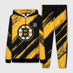 Женский 3D-костюм Бостон Брюинз - брызги краски, цвет: 3D-черный