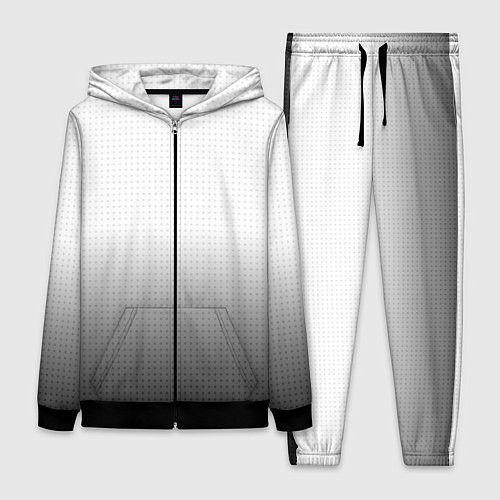 Женский костюм Из белого в чёрный градиент с точками / 3D-Черный – фото 1