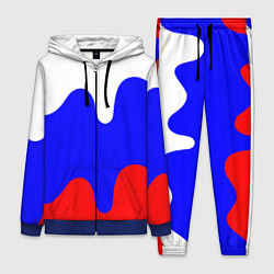 Женский 3D-костюм Патриот - флаг, цвет: 3D-синий