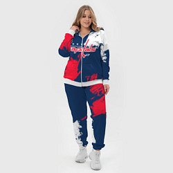 Женский 3D-костюм Вашингтон Кэпиталз - брызги красок, цвет: 3D-белый — фото 2