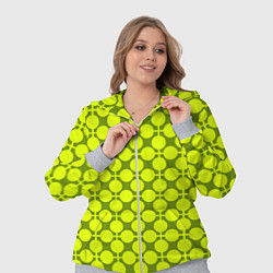 Женский 3D-костюм Желто зеленый неоновый узор ретро в горох, цвет: 3D-меланж — фото 2