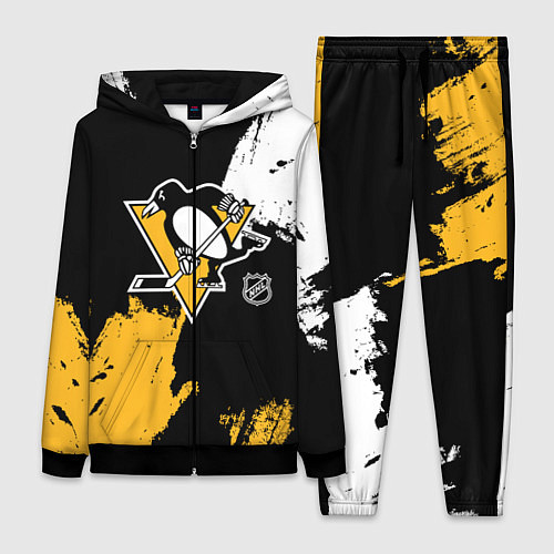 Женский костюм Питтсбург Пингвинз - брызги / 3D-Черный – фото 1