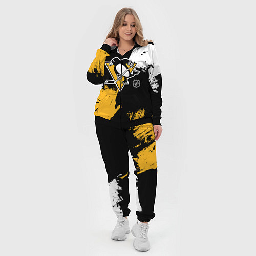 Женский костюм Питтсбург Пингвинз - брызги / 3D-Черный – фото 4